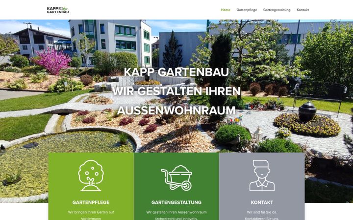 Screenshot of kappgartenbau.ch