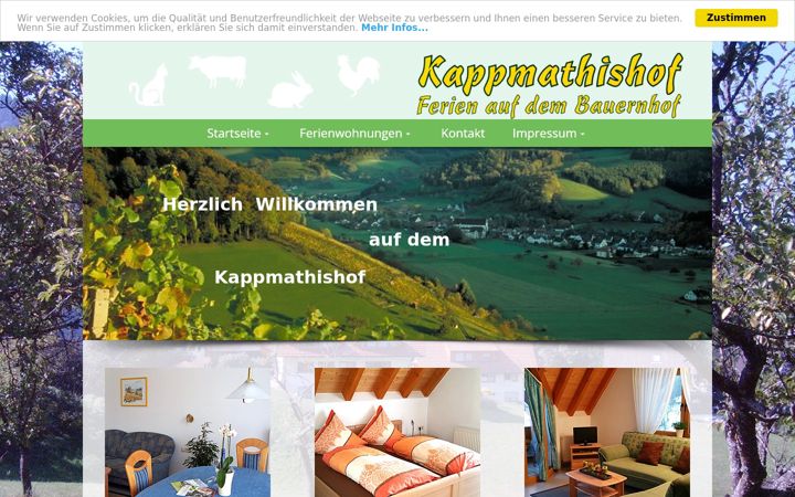 Screenshot of kappmathishof.de