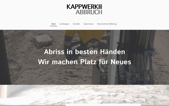 Screenshot of kappwerkabbruch.de