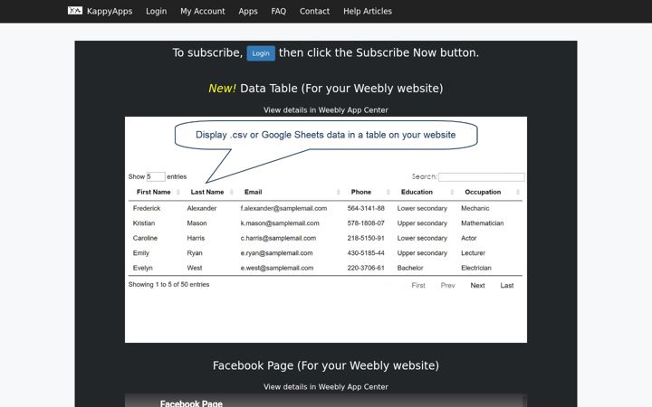 Screenshot of kappyapps.com