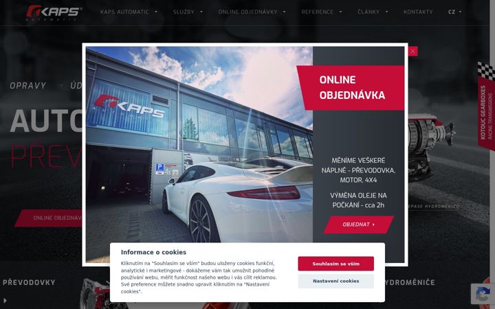 Screenshot of kaps.cz