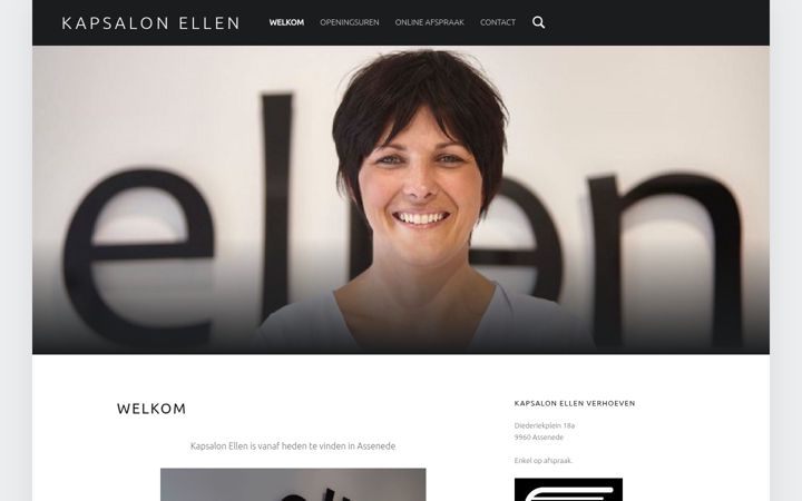 Screenshot of kapsalon-ellen.be