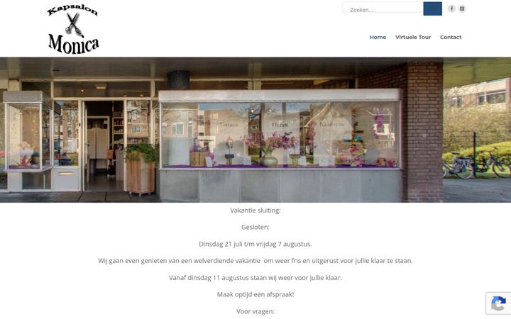 Screenshot of kapsalon-monica.nl