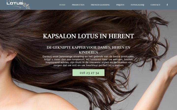 Screenshot of kapsalonlotus.be