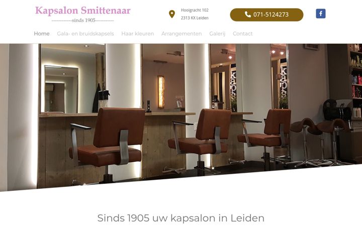 Screenshot ta' kapsalonsmittenaar.nl