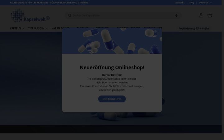 Screenshot ta' kapselwelt.de