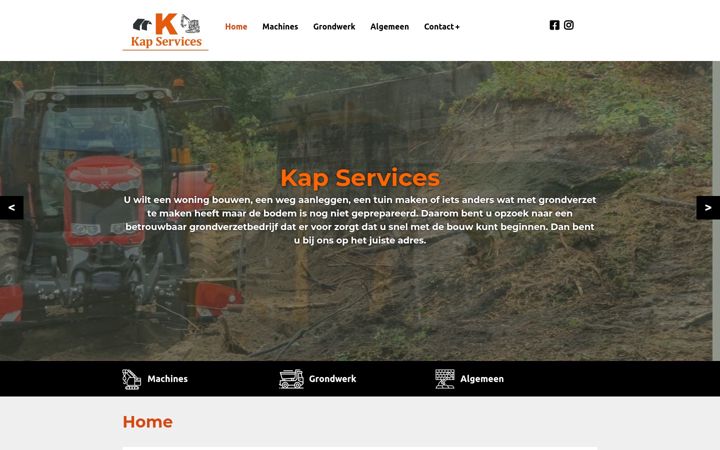 Screenshot of kapservices.nl