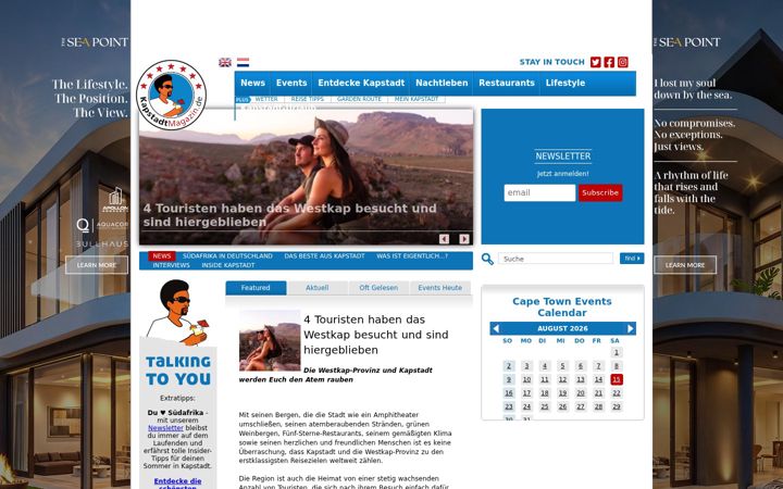 Screenshot of kapstadtmagazin.de
