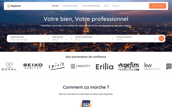 Screenshot of kaptcher.be