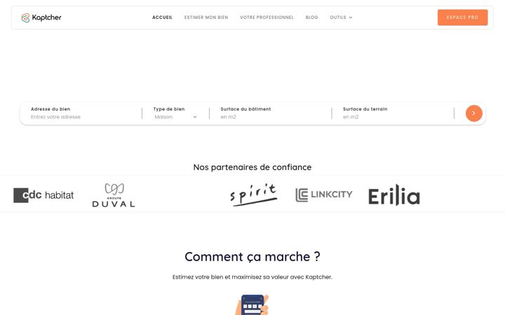 Screenshot of kaptcher.fr