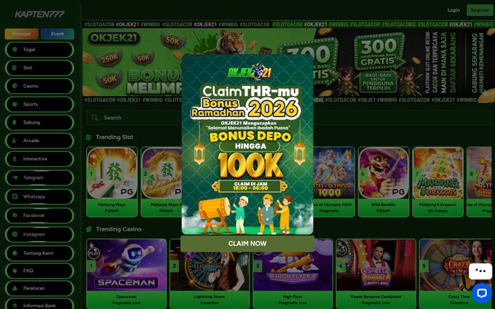 Screenshot von kapten777slot.org