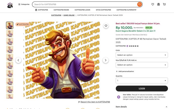 Posnetek zaslona kaptenjp88.org