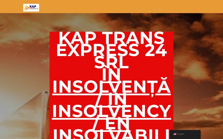 Screenshot of kaptransexpress24.com