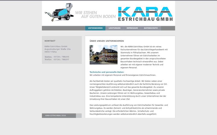 Screenshot of kara-estrichbau.de