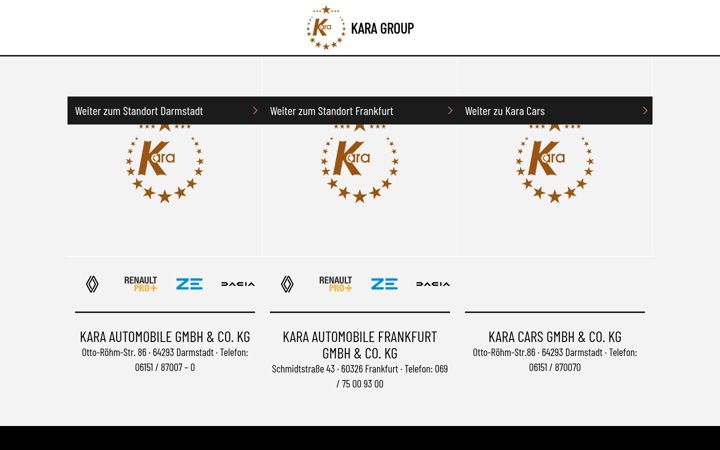 Screenshot of kara-group.de