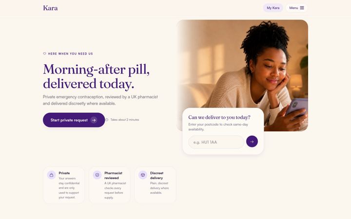 Screenshot of kara24.co.uk