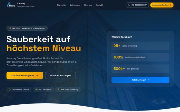 Screenshot of karabaygebaeudereinigung.de