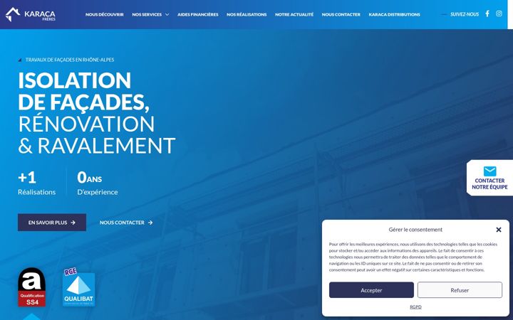 Screenshot of karaca-freres-facade.fr