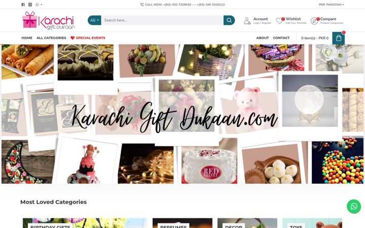 Screenshot of karachigiftdukaan.com