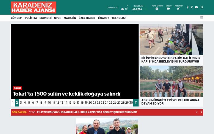 Screenshot of karadenizhaberajansi.com