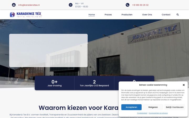Screenshot of karadeniztex.nl