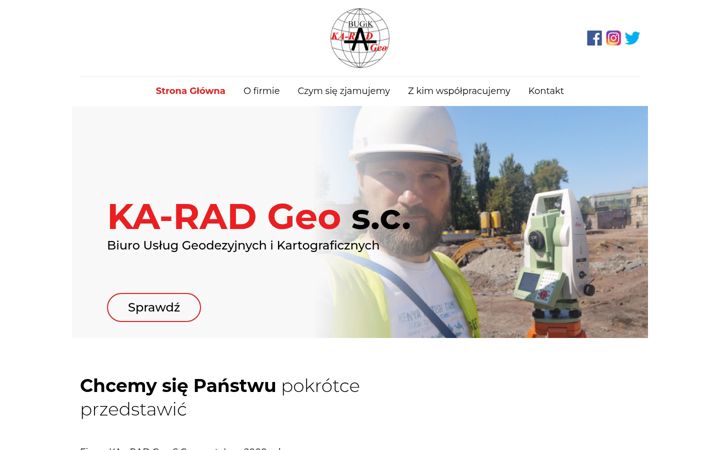 Screenshot of karadgeo.pl