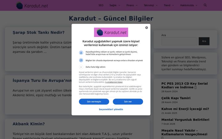 Screenshot of karadut.net