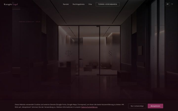 Screenshot of karagoz-legal.com