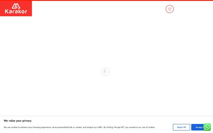 Screenshot of karakor.com