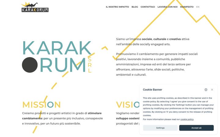 Screenshot of karakorumteatro.it