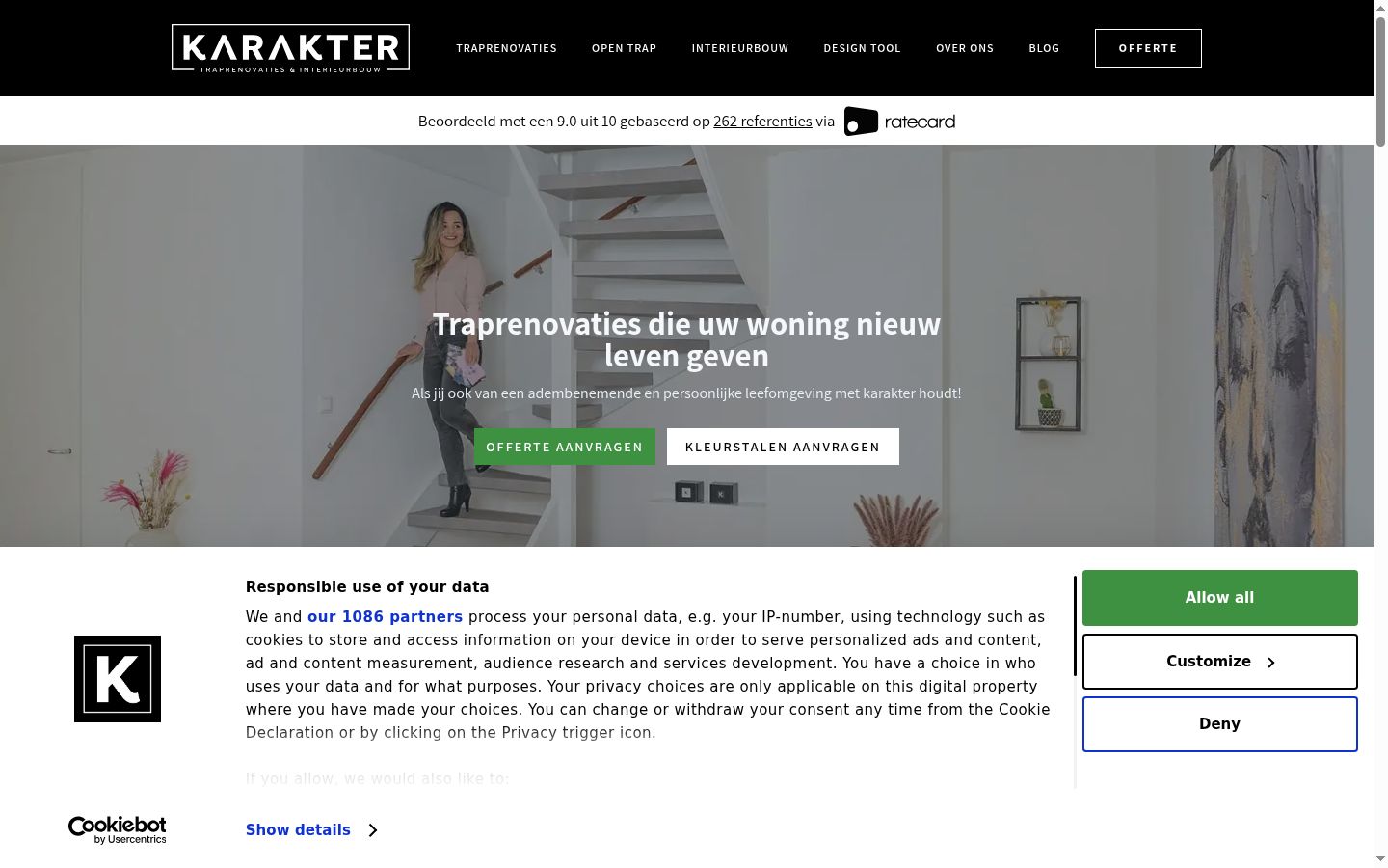 Screenshot tal-banner tal-kunsens muri qabel kwalunkwe interazzjoni