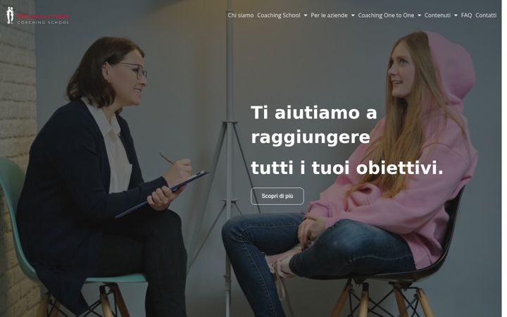 Kuvakaappaus sivustosta karaktercoaching.it