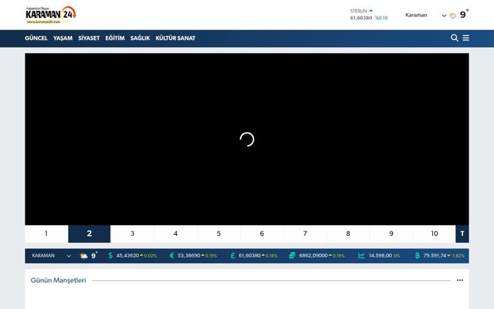 Screenshot of karaman24.com