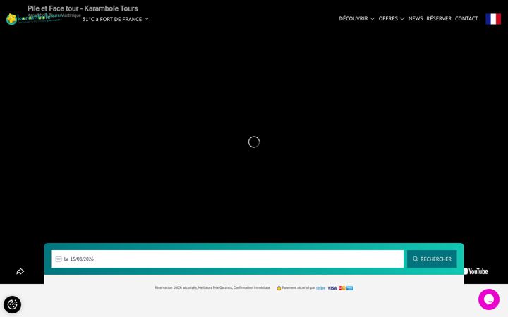 Screenshot of karamboletoursmartinique.com