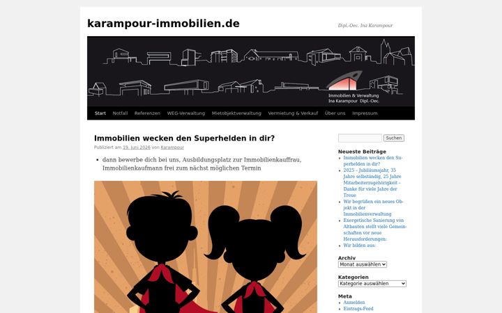 Screenshot of karampour-immobilien.de