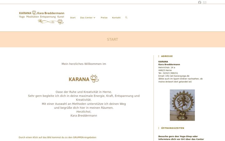 Screenshot of karanayoga.de
