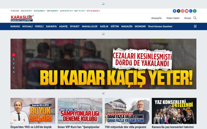 Screenshot of karasuhaberleri.com