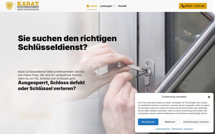 Screenshot of karat-schluesseldienst.de