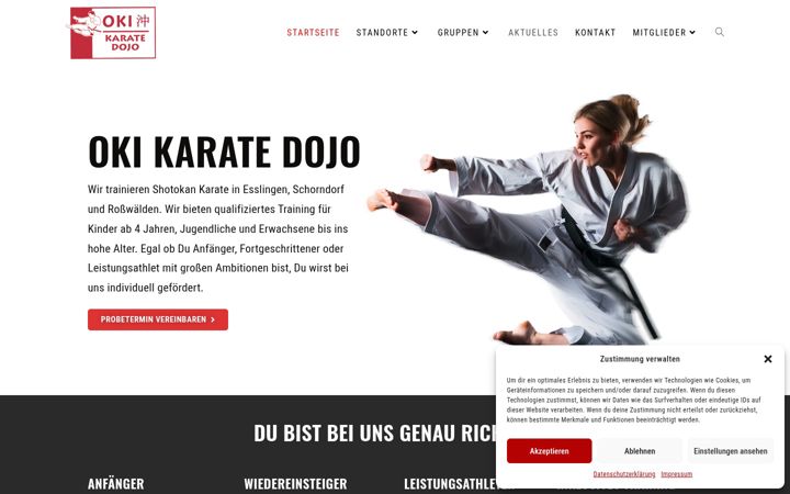 Screenshot of karate-club-oki.com