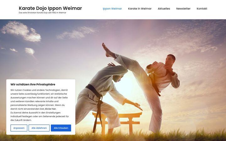 Screenshot of karate-dojo-ippon-weimar.de