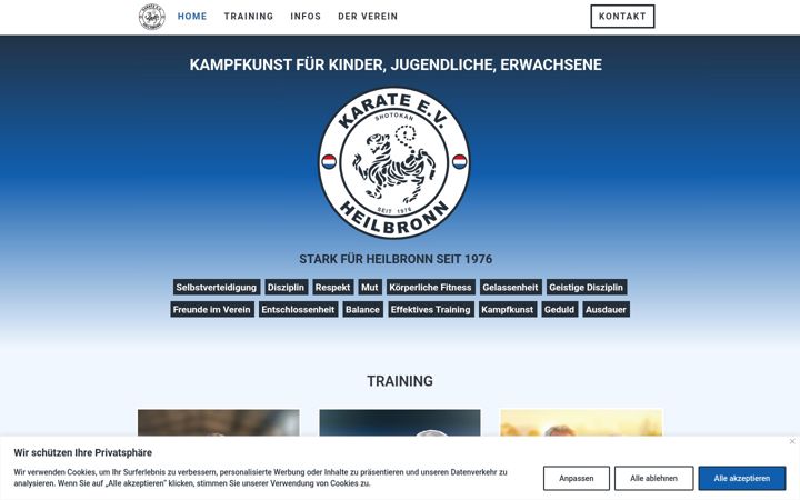 Screenshot of karate-heilbronn.de