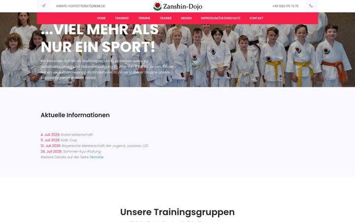 Screenshot of karate-hofstetten.com