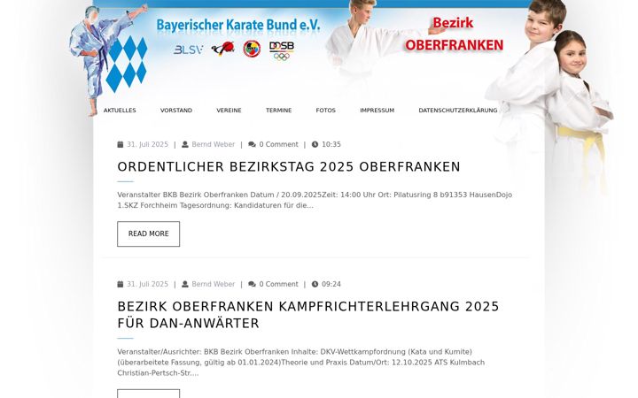 Screenshot of karate-oberfranken.de