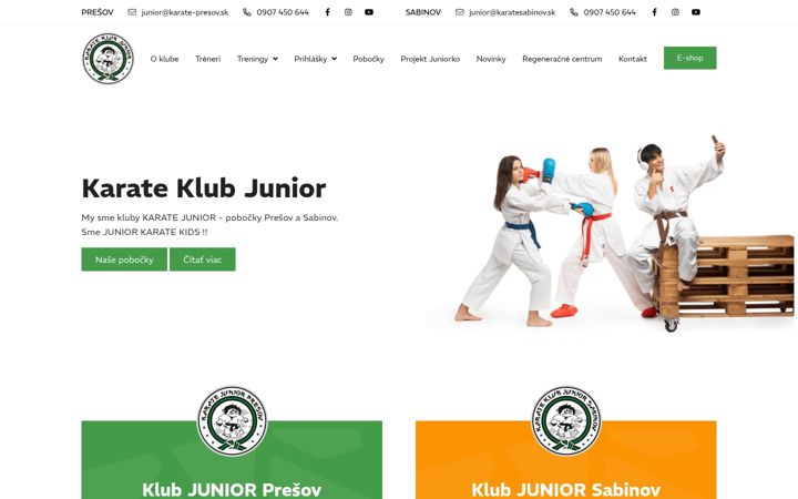 Screenshot of karate-presov.sk