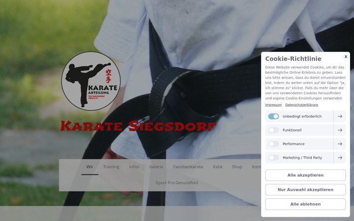 Screenshot of karate-siegsdorf.de