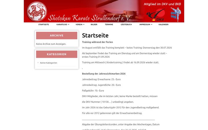 Screenshot of karate-strullendorf.de