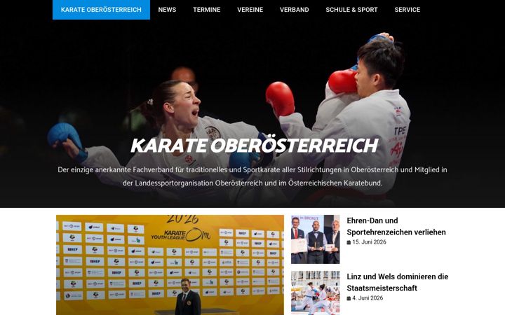 Screenshot of karate-upperaustria.at