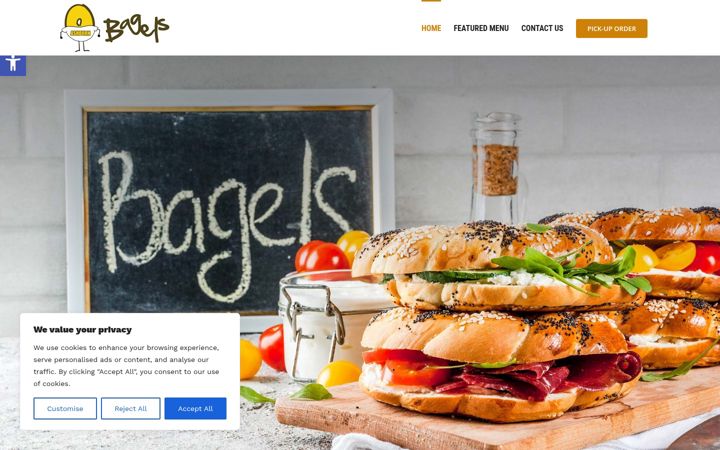 Screenshot of karatebageldance.com