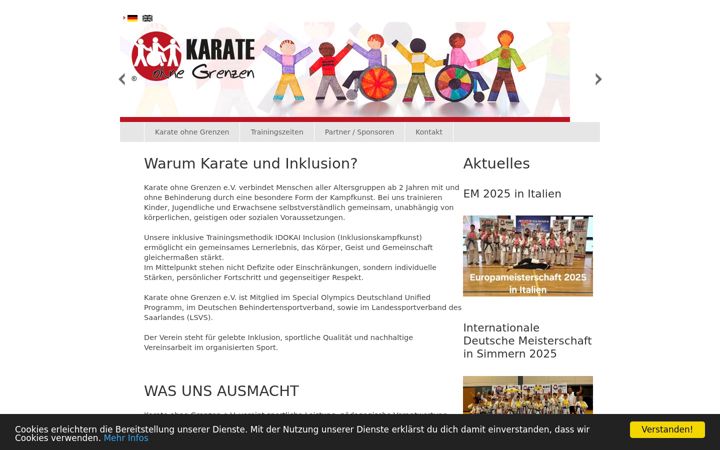 Screenshot of karateohnegrenzen.de
