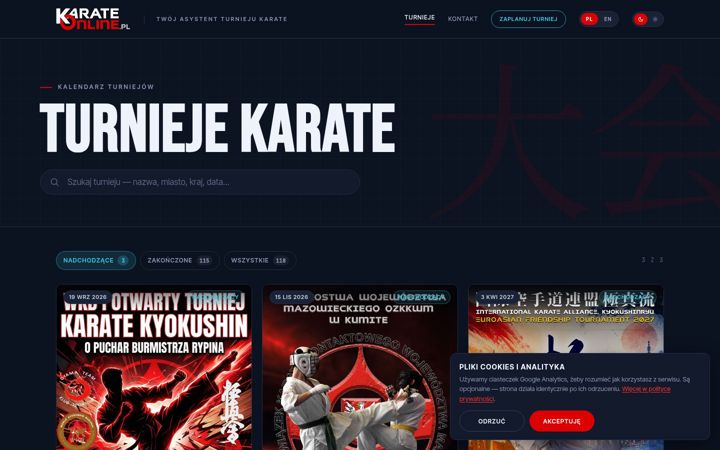 Screenshot of karateonline.pl